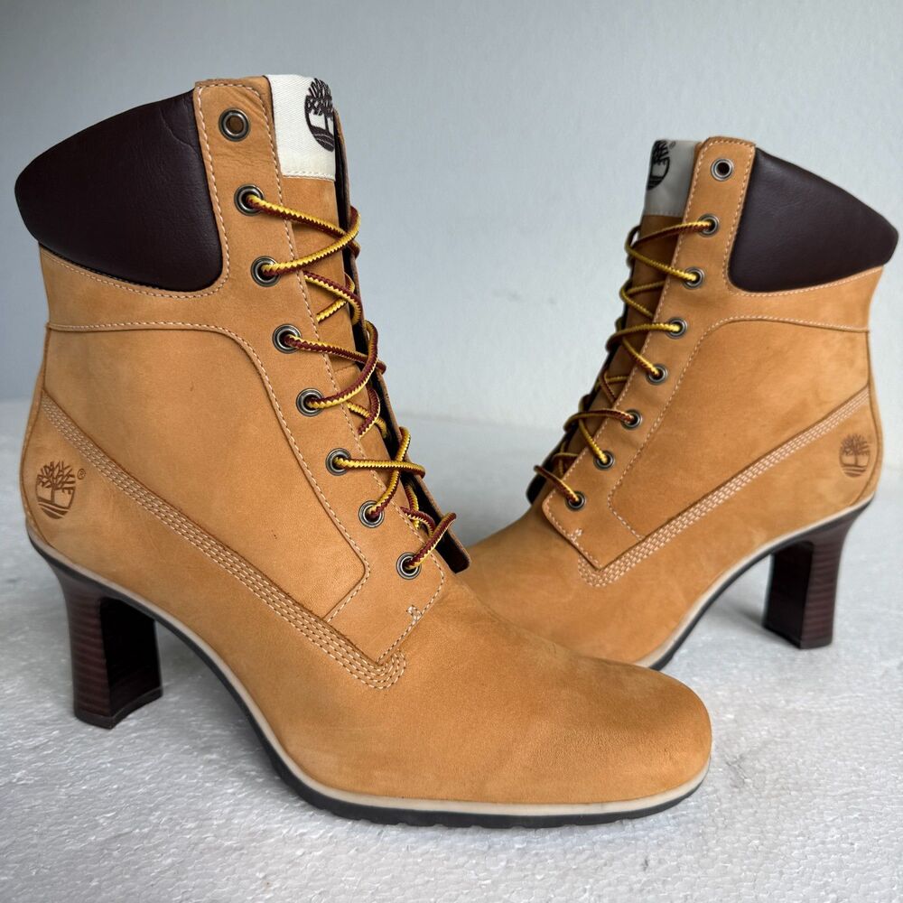 Timberland Wheat / Brown - Leather / Suede Lace-Up Ankle Boots Women's 9M - NEW